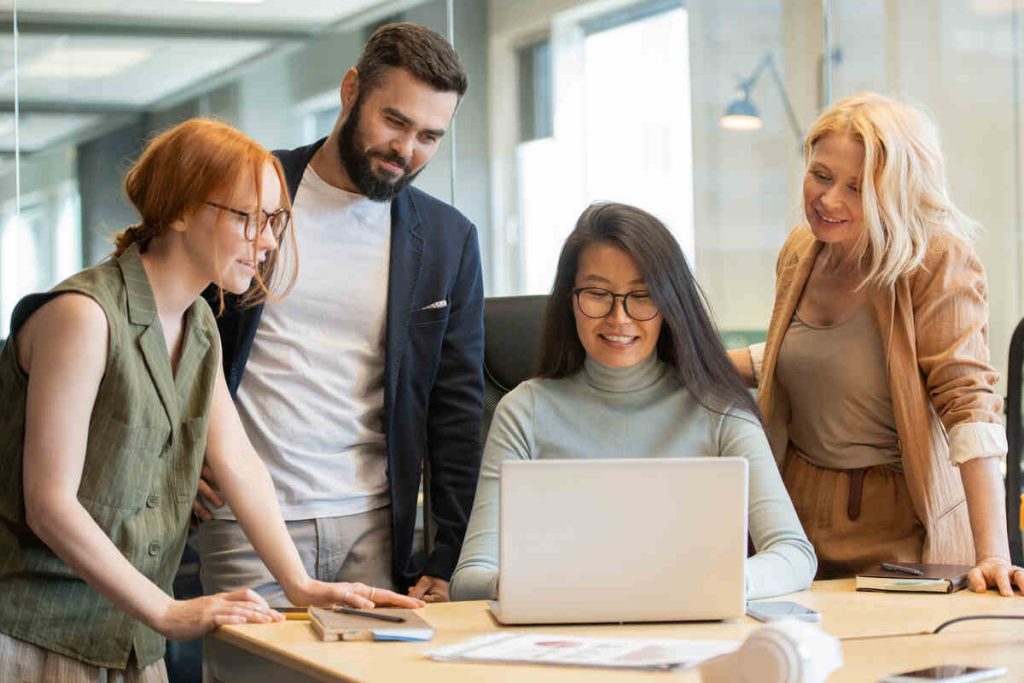 young people working in the office